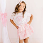 Ballet Bow Tiered Tutu Skirt (Coquette)