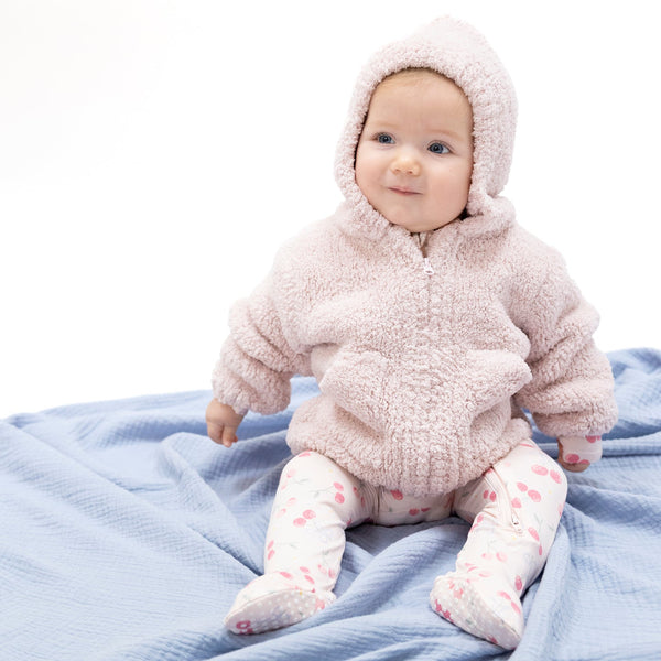 Chenille Hooded Jacket (Blush)
