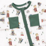 Convertible Romper (Winter Sports Dogs Green)