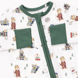 Convertible Romper (Winter Sports Dogs Green)