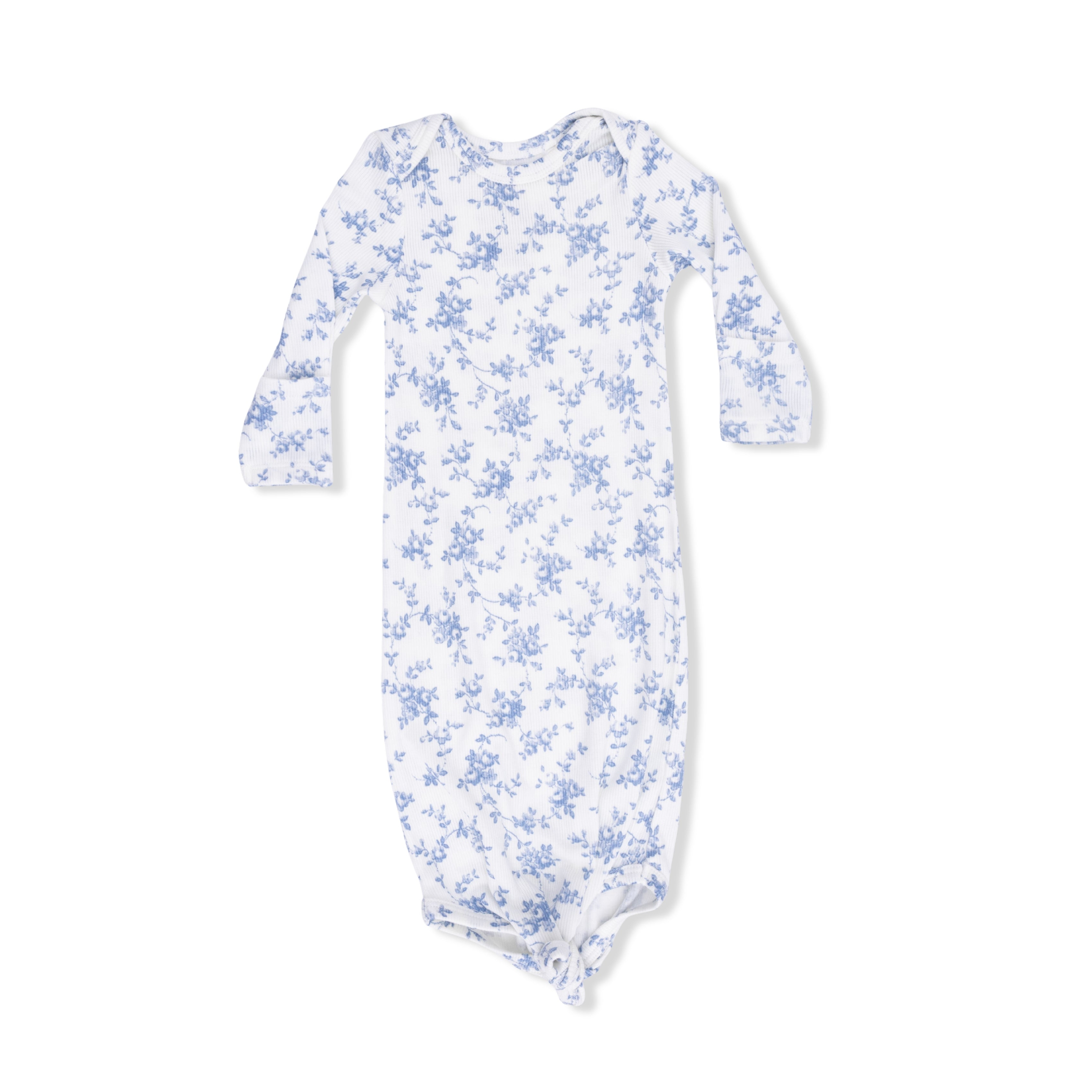 Knotted Gown and Headband (Baby Blue Vines Floral)