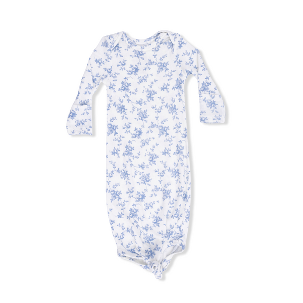 Knotted Gown and Headband (Baby Blue Vines Floral)
