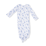 Knotted Gown and Headband (Baby Blue Vines Floral)