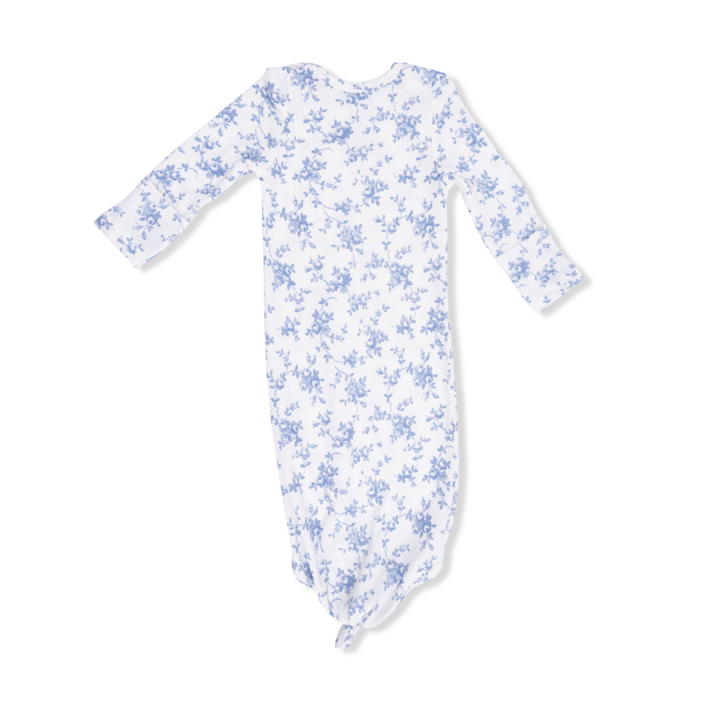 Knotted Gown and Headband (Baby Blue Vines Floral)