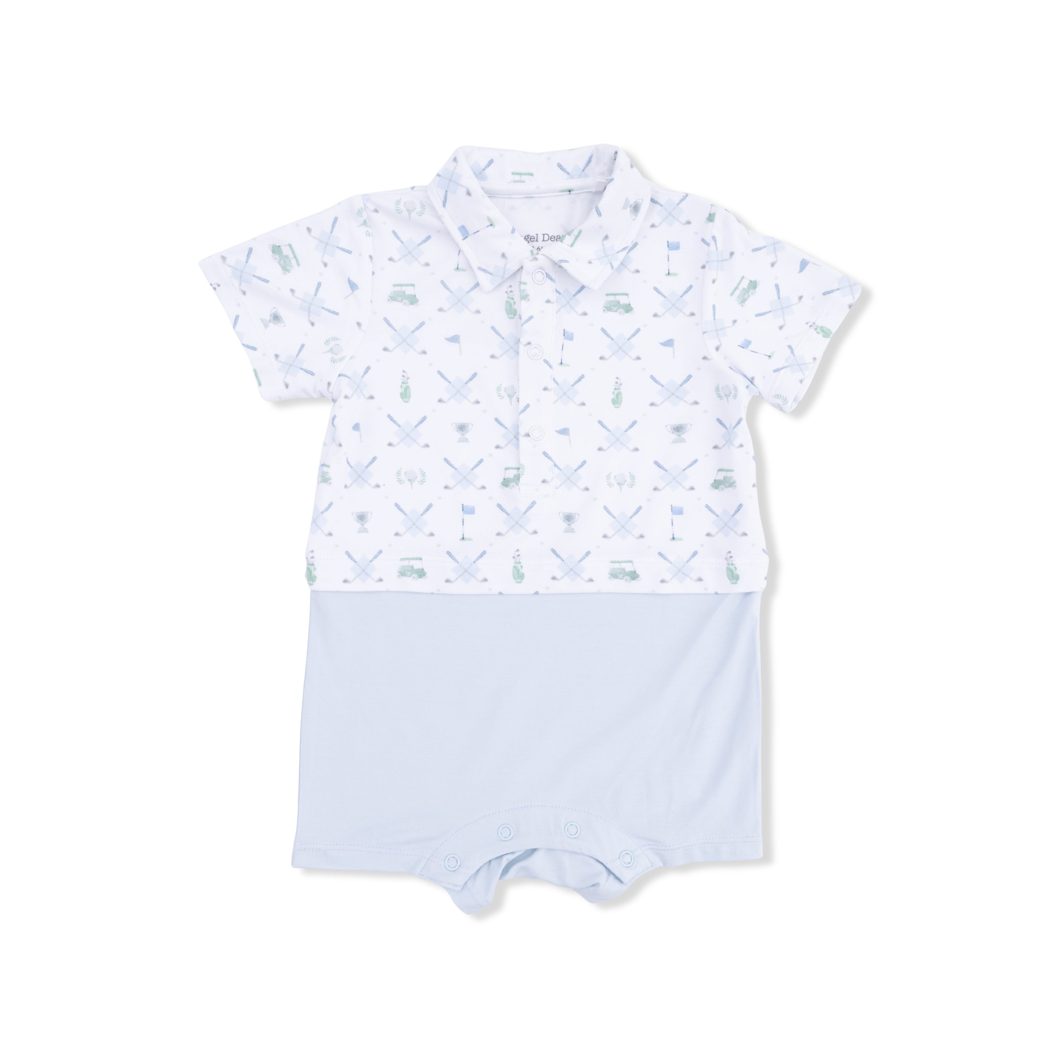 Short Playsuit (Golf Trellis Blue)