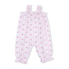 Ruffly Strap Overall (Winding Roses Stripe)