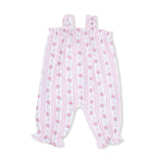 Ruffly Strap Overall (Winding Roses Stripe)