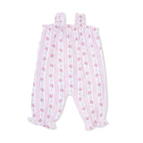 Ruffly Strap Overall (Winding Roses Stripe)