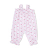 Ruffly Strap Overall (Winding Roses Stripe)