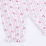 Ruffly Strap Overall (Winding Roses Stripe)