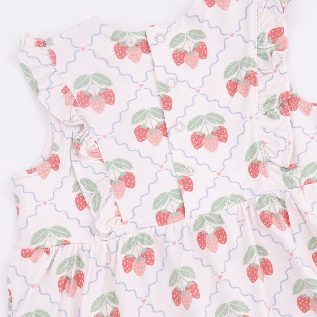 Ruffle Bodysuit Dress (Sweet Strawberries)