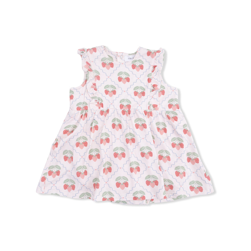 Ruffle Bodysuit Dress (Sweet Strawberries)