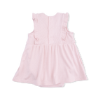 Ruffle Bodysuit Dress (Solid Veiled Pink)