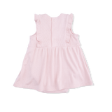 Ruffle Bodysuit Dress (Solid Veiled Pink)