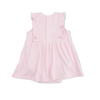 Ruffle Bodysuit Dress (Solid Veiled Pink)