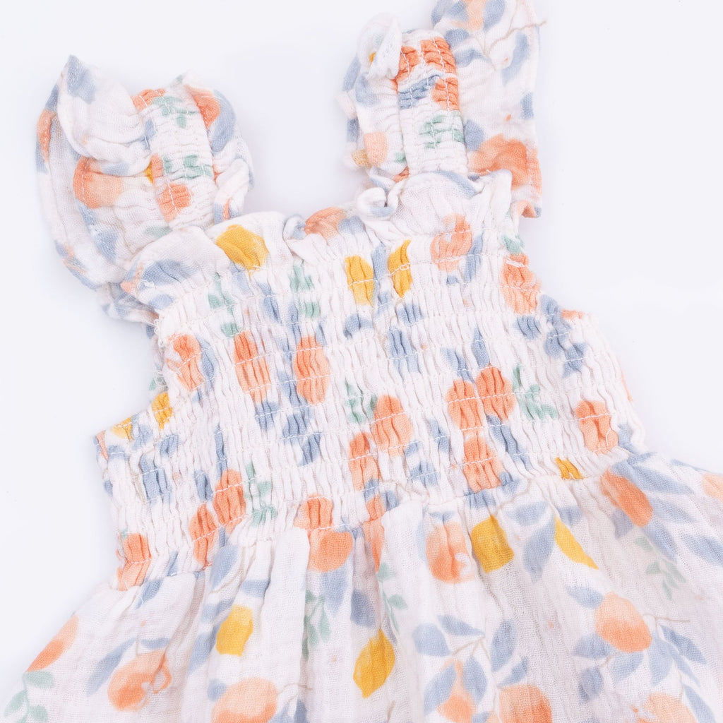 Smocked Sundress with Bloomer (Citrus Floral)