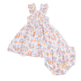 Smocked Sundress with Bloomer (Citrus Floral)