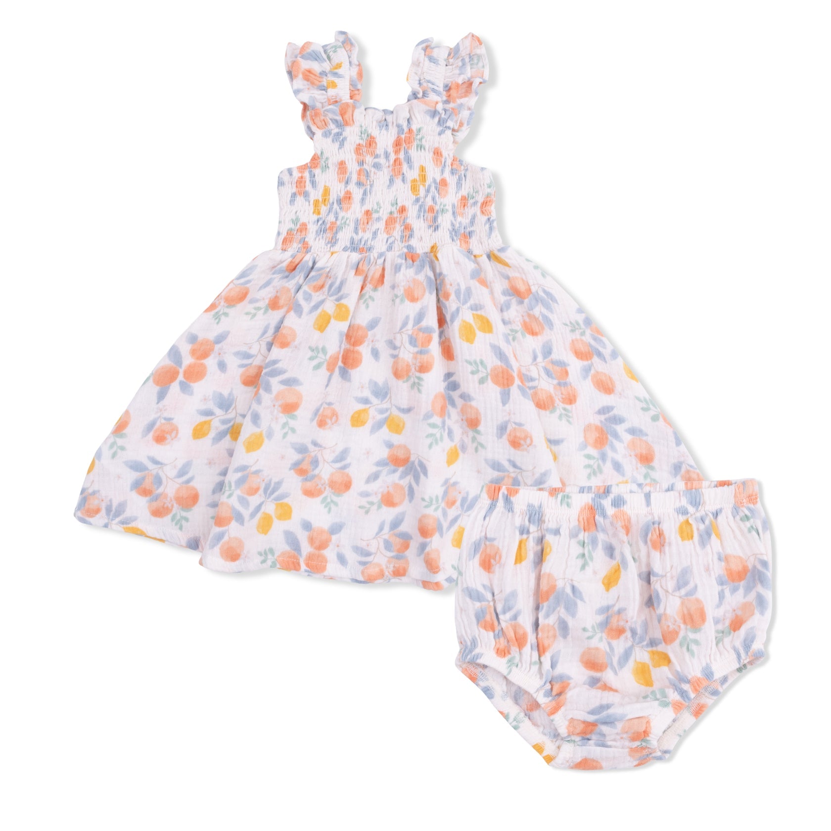 Smocked Sundress with Bloomer (Citrus Floral)