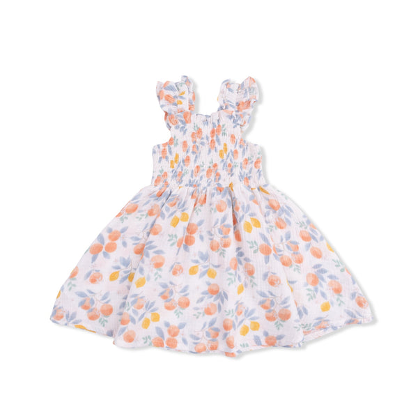 Smocked Sundress with Bloomer (Citrus Floral)
