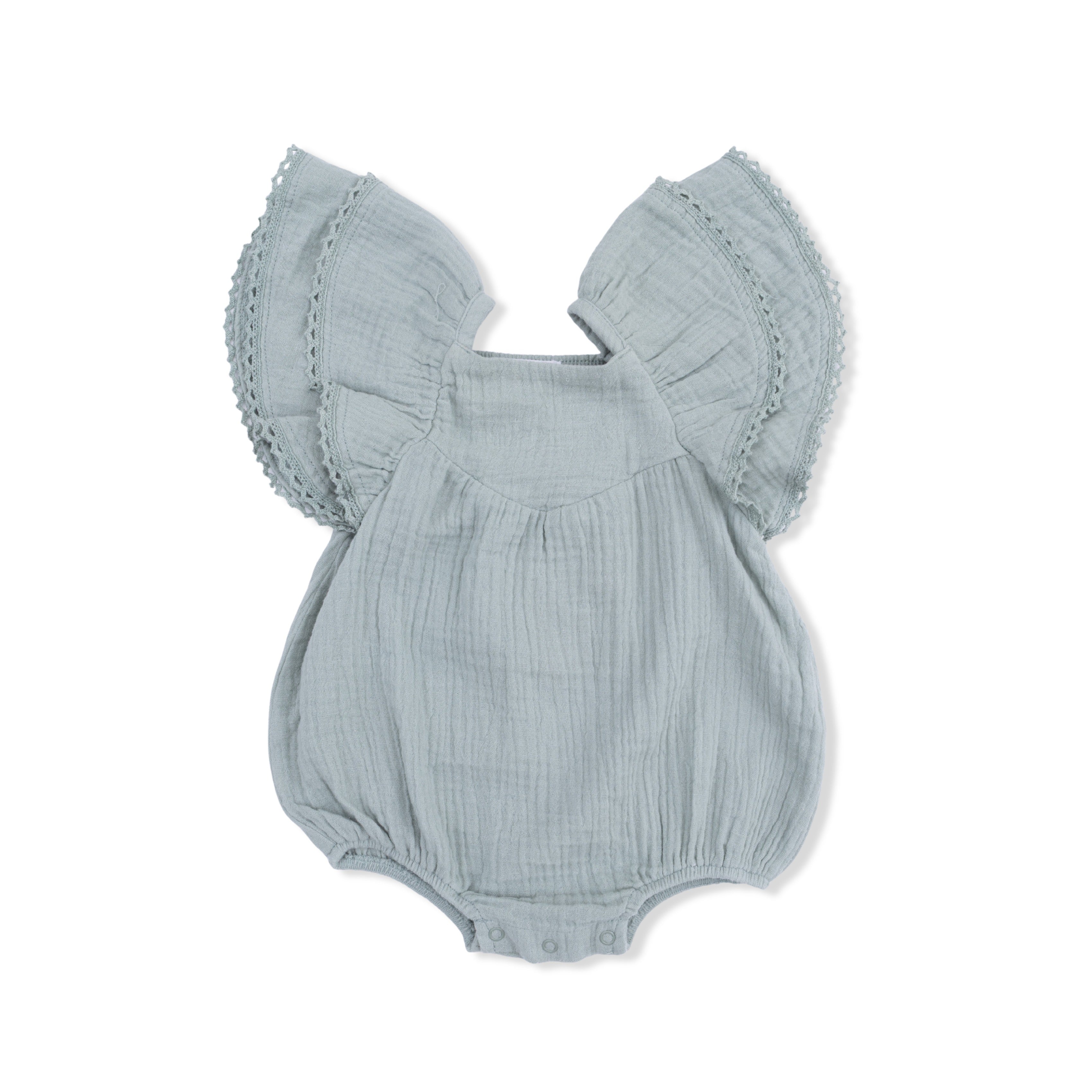 V-Neck Bubble (Solid Muslin Jadeite)