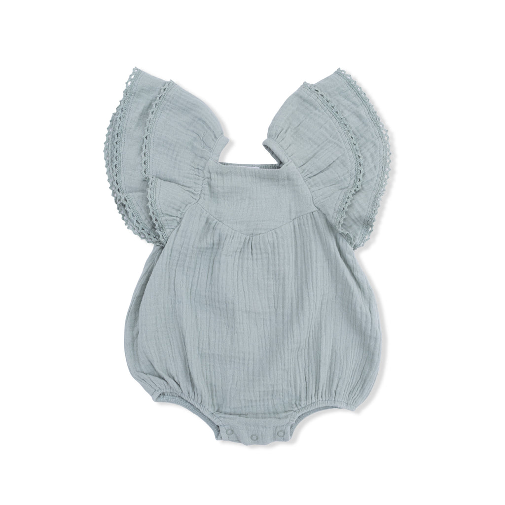V-Neck Bubble (Solid Muslin Jadeite)