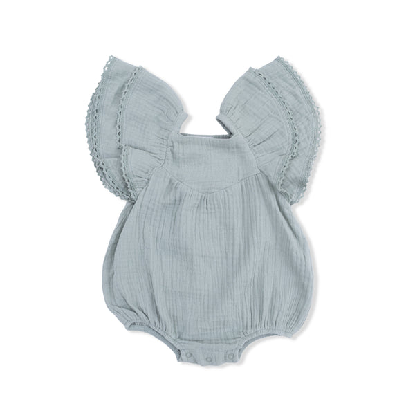 V-Neck Bubble (Solid Muslin Jadeite)