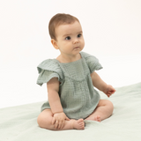 V-Neck Bubble (Solid Muslin Jadeite)