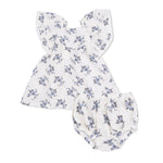 V-Neck Dress and Bloomer (Belle Rosette Dot)