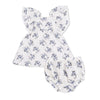 V-Neck Dress and Bloomer (Belle Rosette Dot)