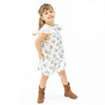 V-Neck Dress and Bloomer (Belle Rosette Dot)