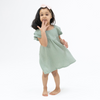 V-Neck Dress and Bloomer (Solid Muslin Jadeite)