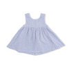 Infant Dress with Bow and Bloomer (Micro Gingham Blue Blizzard)