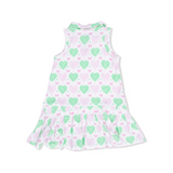 Polo Tennis Dress with Cartwheel Short (Heart Argyle)