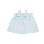 Top with Bows and Ruffle Leg Bloomer (Tiny Cherry Stripe)