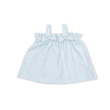 Top with Bows and Ruffle Leg Bloomer (Tiny Cherry Stripe)
