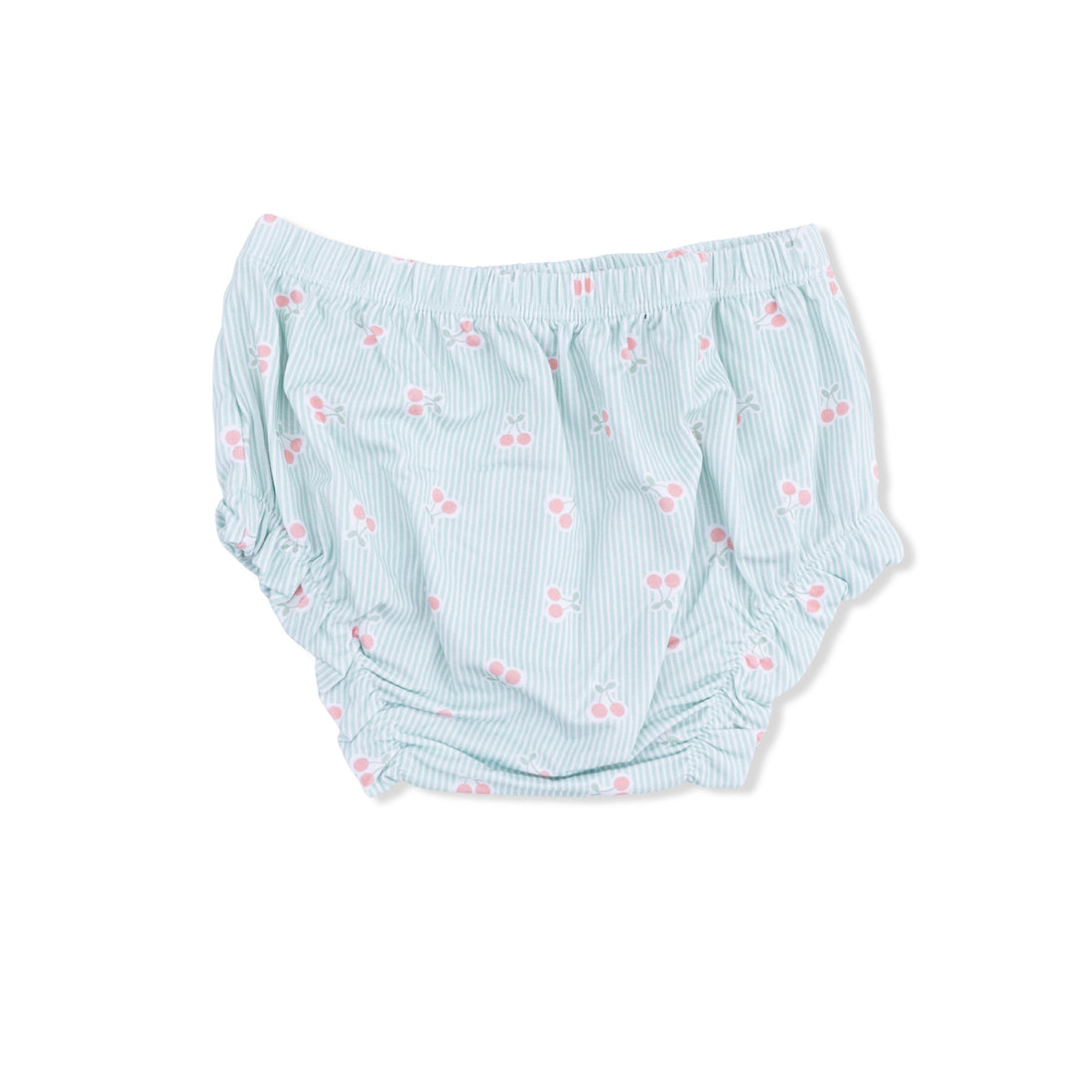 Top with Bows and Ruffle Leg Bloomer (Tiny Cherry Stripe)
