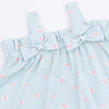 Top with Bows and Ruffle Leg Bloomer (Tiny Cherry Stripe)