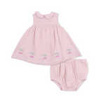 Petal Collar Dress Set (Solid Muslin Lotus)