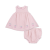 Petal Collar Dress Set (Solid Muslin Lotus)