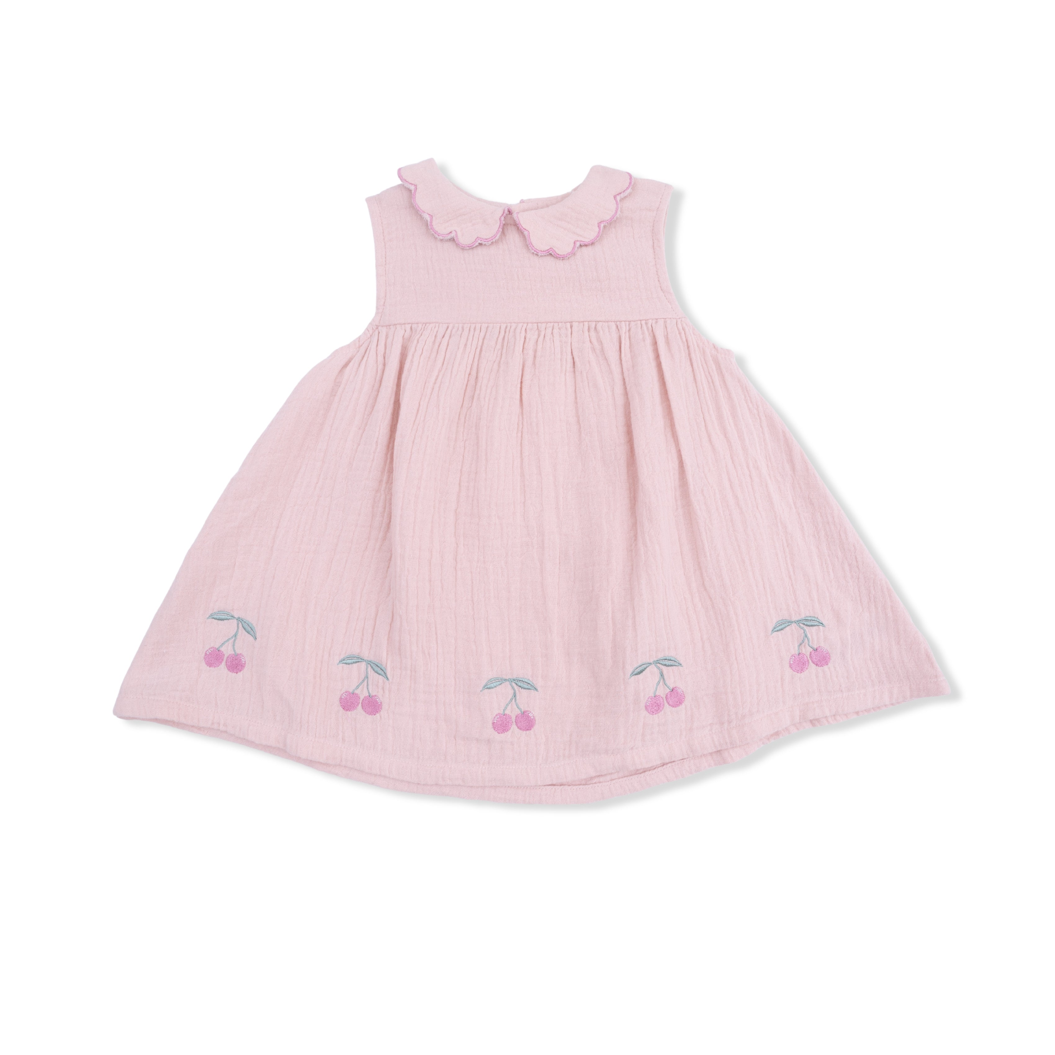 Petal Collar Dress Set (Solid Muslin Lotus)