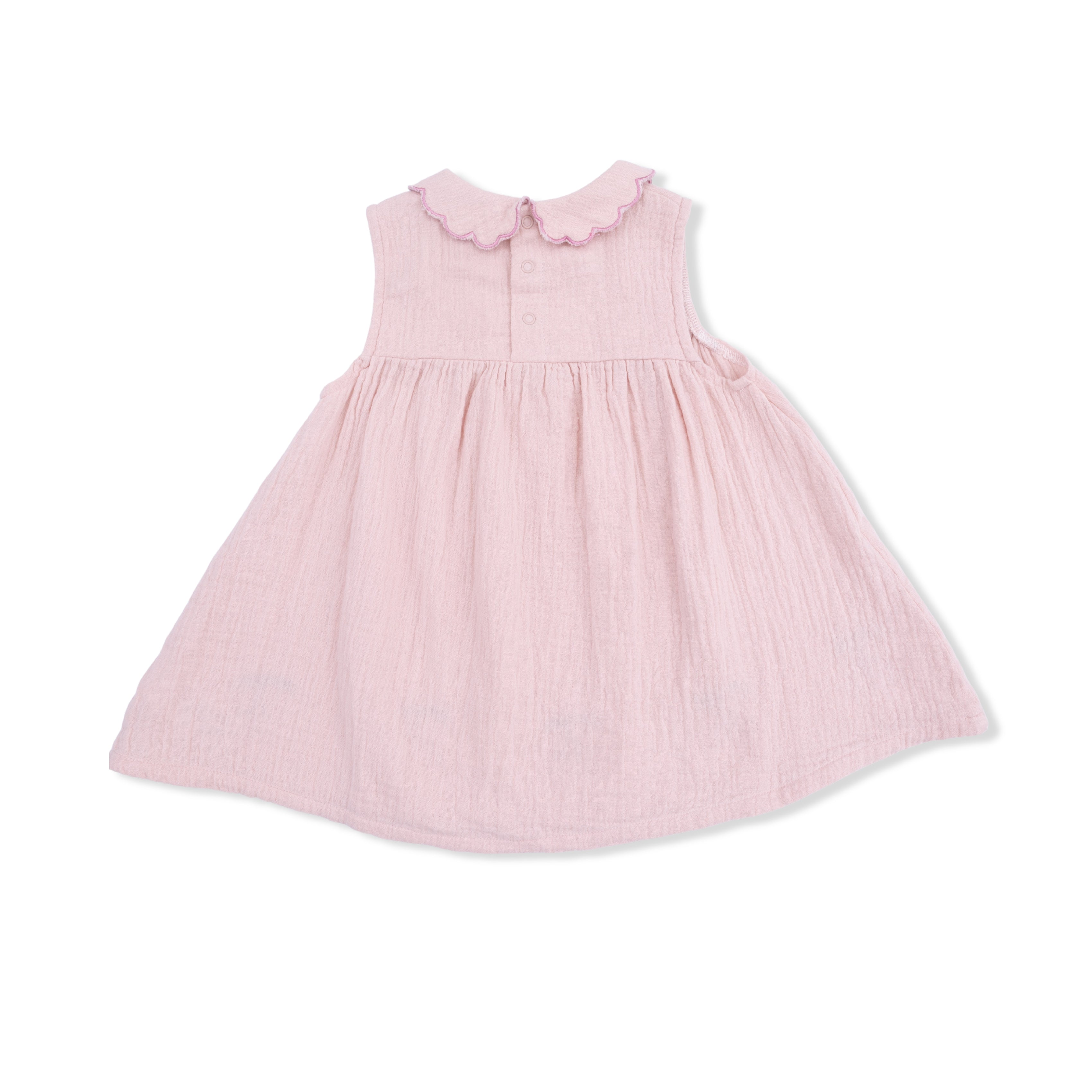 Petal Collar Dress Set (Solid Muslin Lotus)