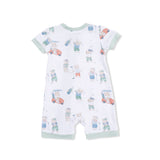 Shortie 2 Way Zipper Romper (Golfing Teddy Bears)