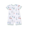 Shortie 2 Way Zipper Romper (Golfing Teddy Bears)