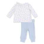 Long Sleeve Ruffle Top and Pant Set (Rose Briar)