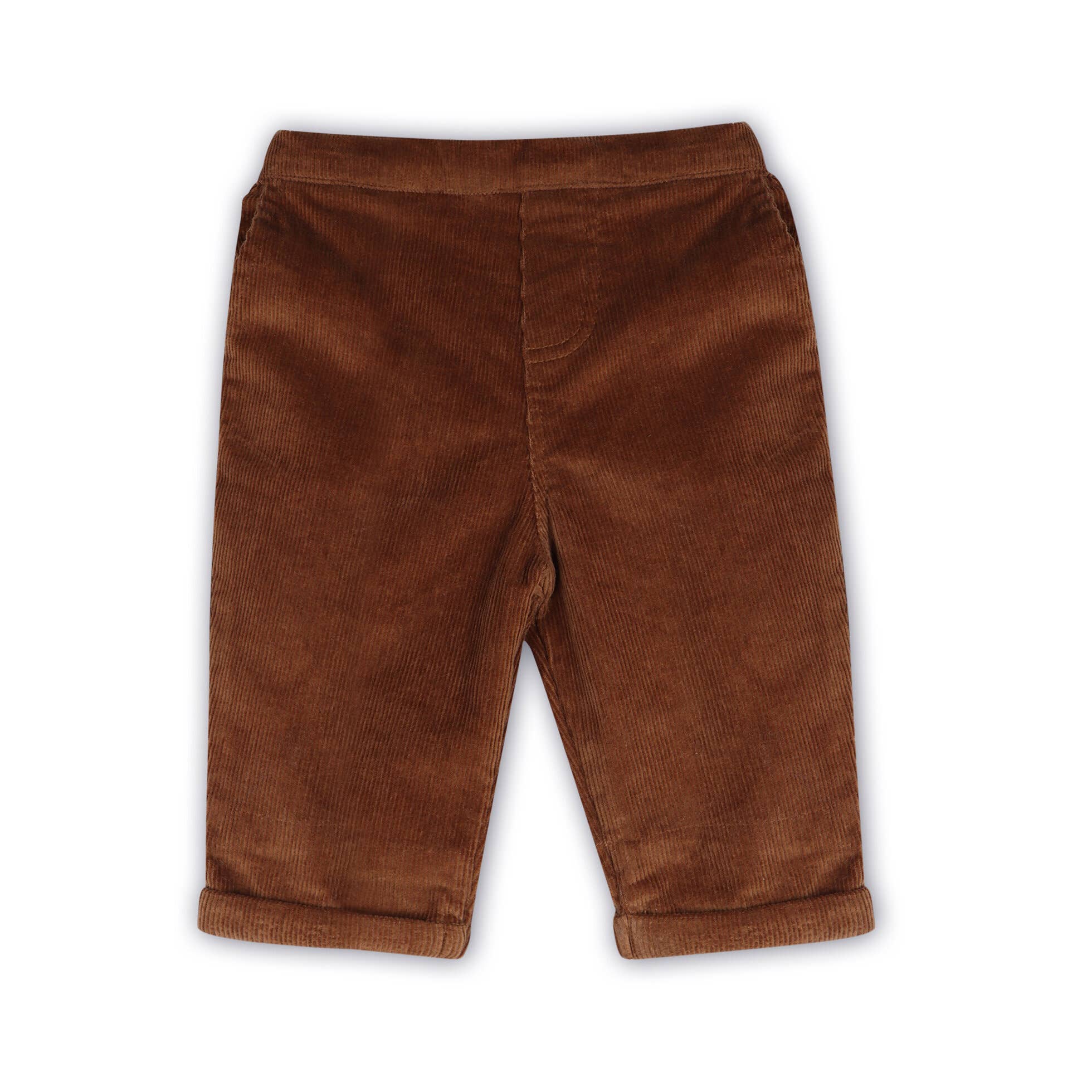 Positano Linen Baby Shirt & Corduroy Pants (Natural/Brown)