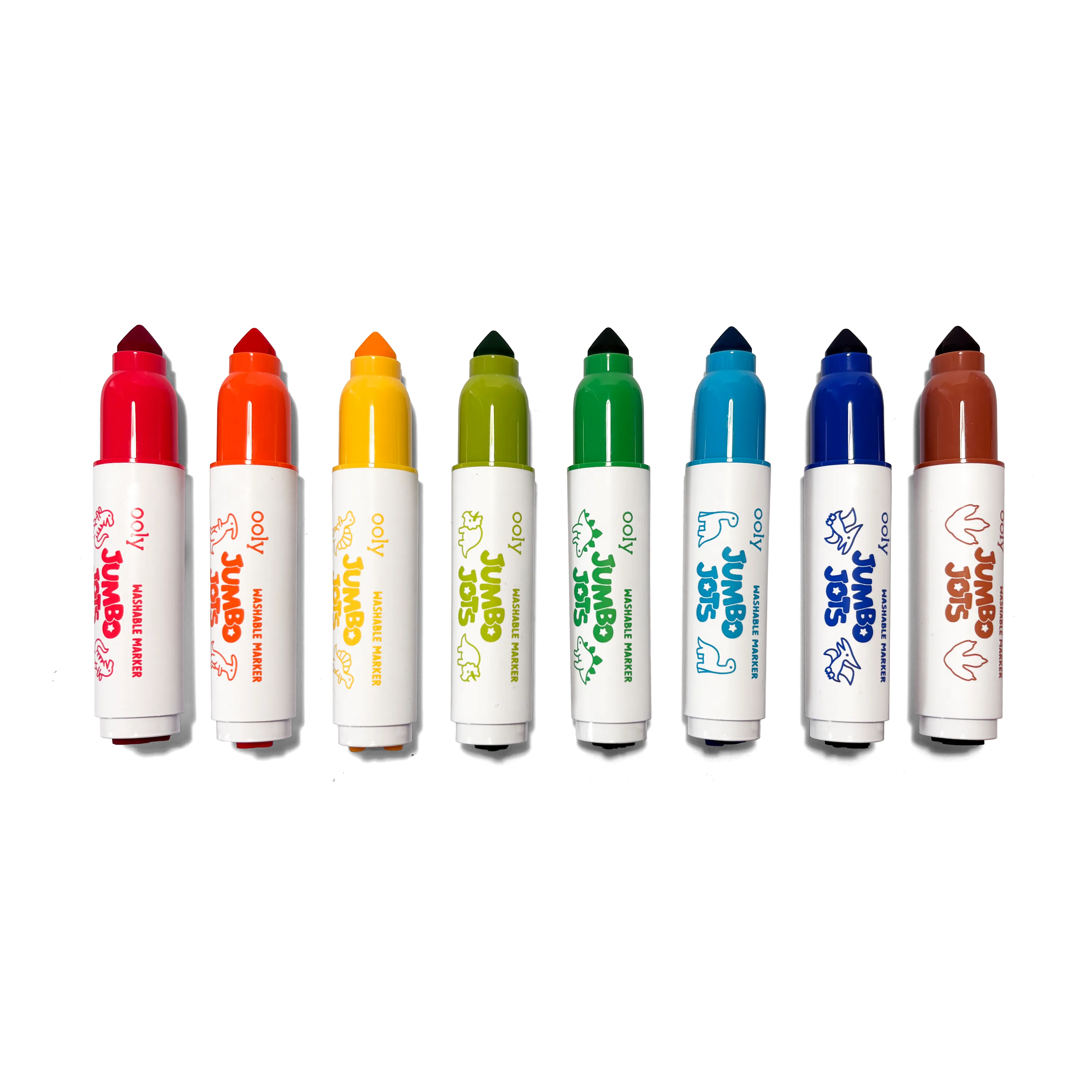 Jumbo Jots Dual Tip Dinosaur Stamp Markers (Set of 8)