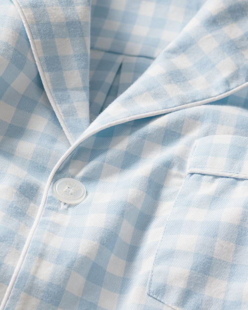 Pajama Set (Light Blue Gingham)