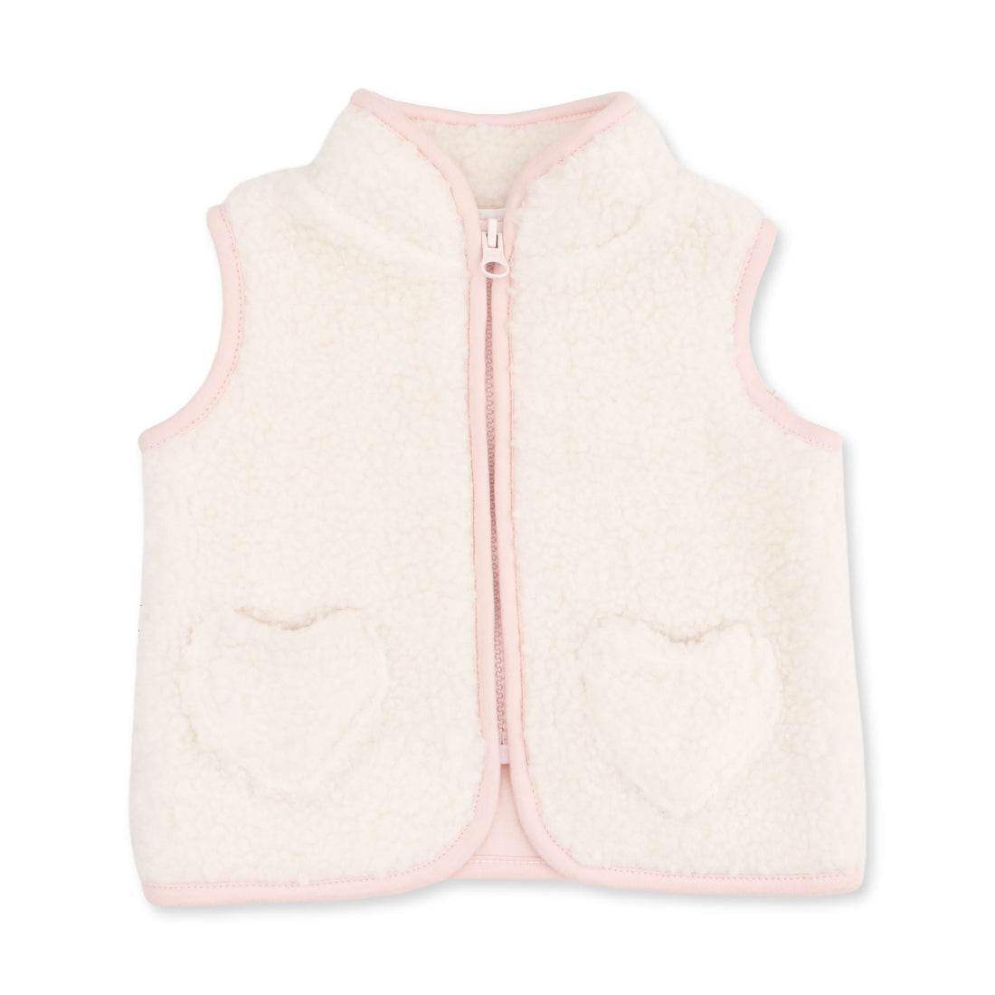 Zip Vest with Heart Pockets (Sherpa)