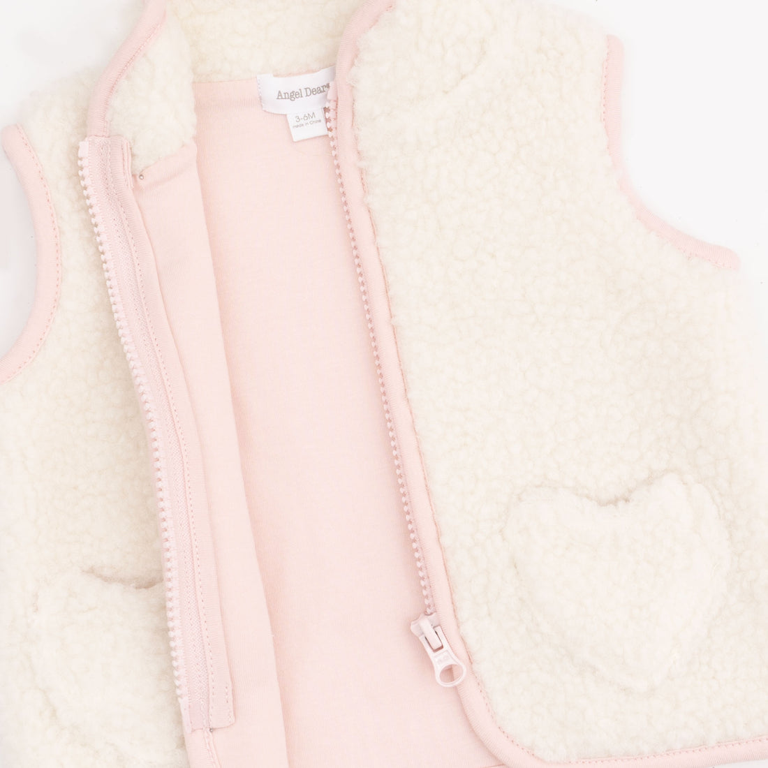 Zip Vest with Heart Pockets (Sherpa)