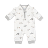 Zip Neck Romper (Vintage Airplane Pilots)